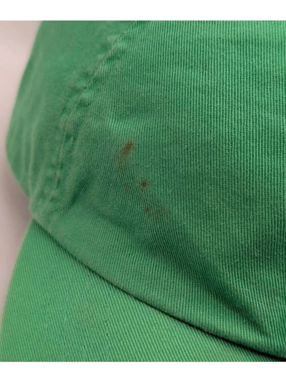 Vintage Polo Ralph Lauren Green Blue Pony Logo Leather Strap Back Hat Cap Y2K